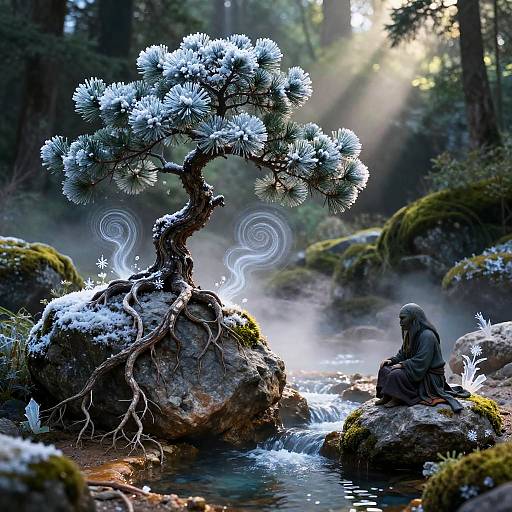 Mystical Alpine Cirque with Goblin Shaman