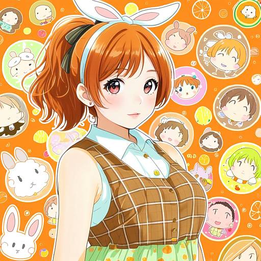 Illustration of Abe nana, idolmaster in the style of Tokumi yuiko