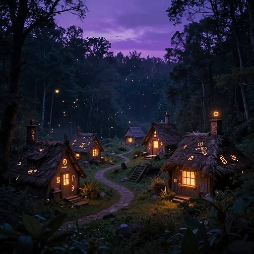 Mystical Spell Village at Twilight