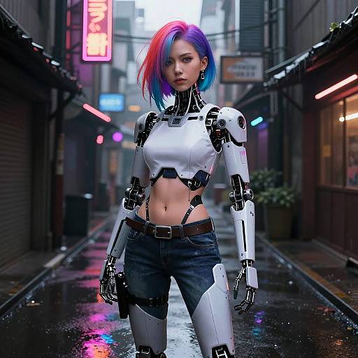 Cyberpunk Anime Females with Cyber Limbs