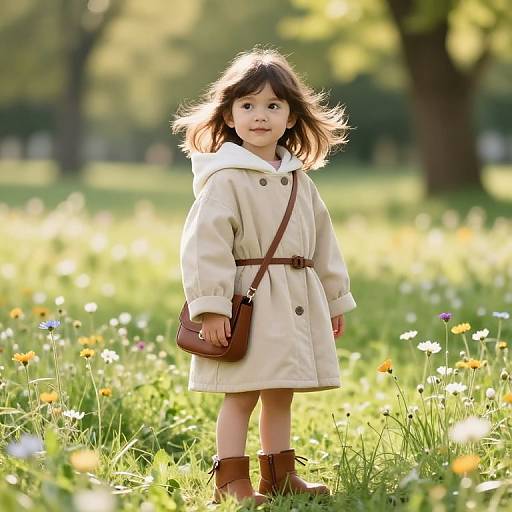 Young Girl in Sunny Meadow