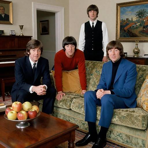 The Beatles in a Stylish Living Room