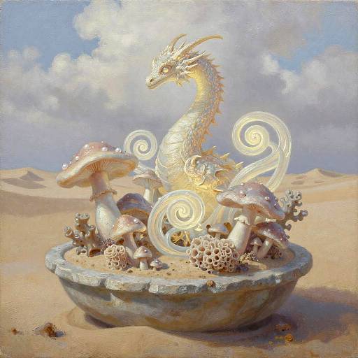 Floating Sandstone Basin with Dune Dragons