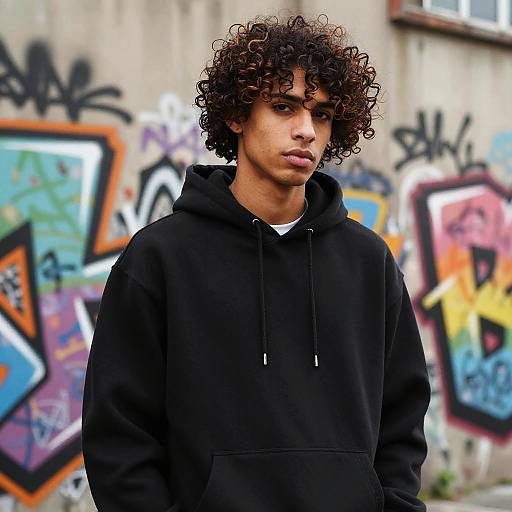 Curly Fringe Streetwear Fashion