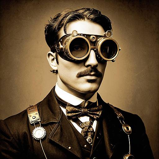 Steampunk Engineer with Brass Goggles