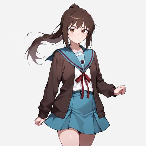 Winter School Uniform Girl in Kyonko Style
