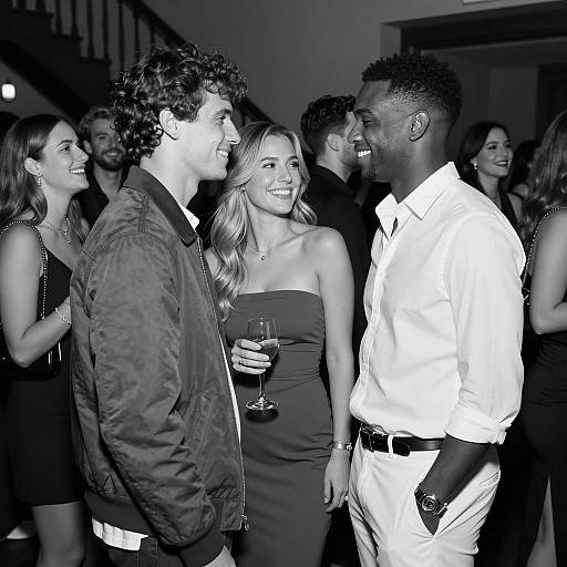 Elegant Black and White Party Scene