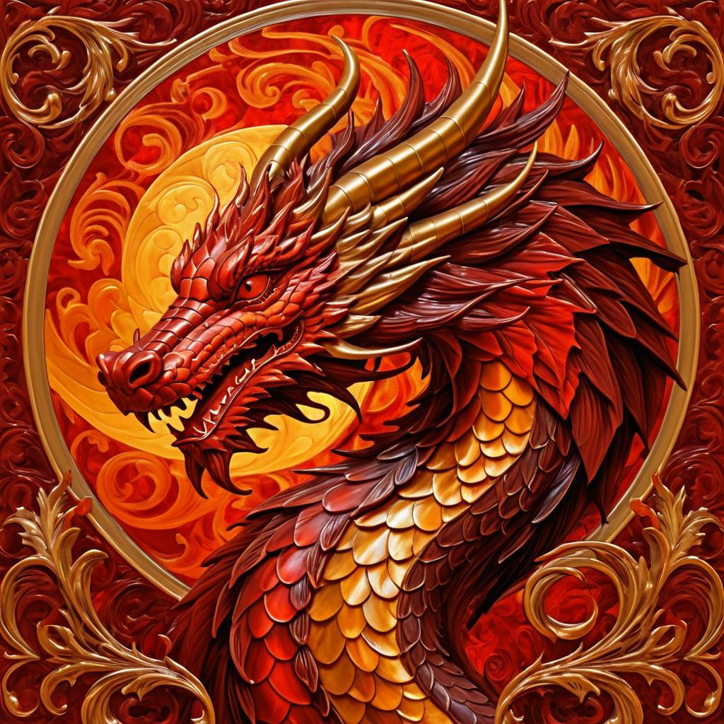 Renaissance Dragon: A Gothic Oil Painting