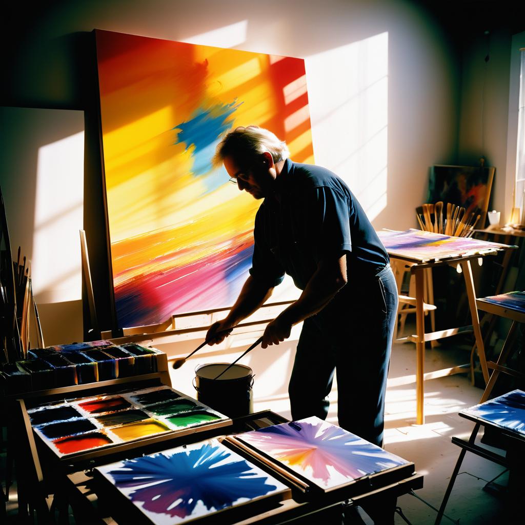 Painter at Work: Chiaroscuro Analog Capture