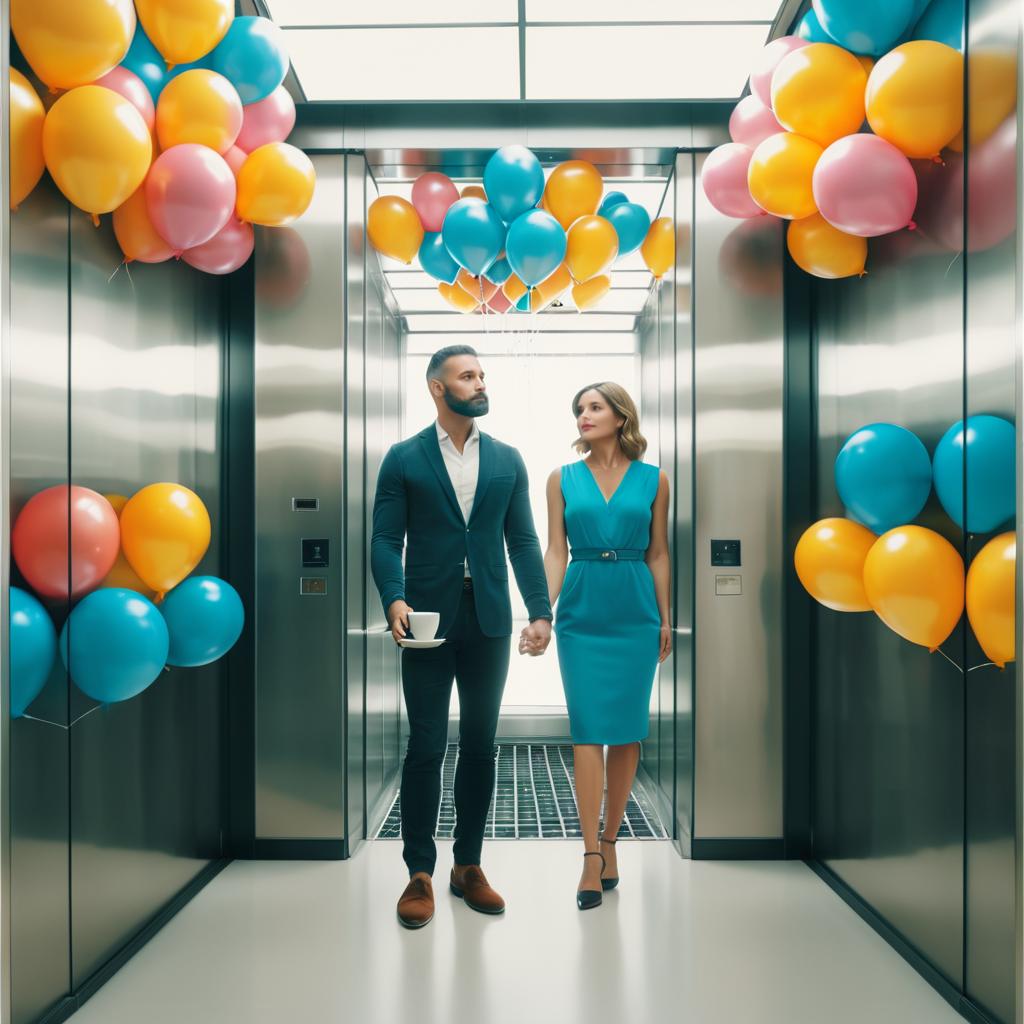 Balloons and Coffee in an Elevator