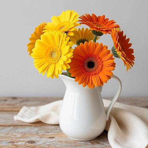 Vibrant Gerbera Daisies Still Life