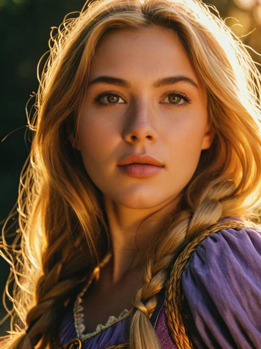 Golden Hour Portrait of Tangled Costumed Woman