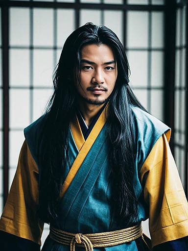 Cinematic Asian Long Hair Cosplay Portrait