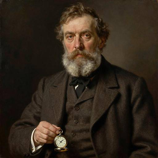 Elderly Man Portrait in Rembrandt Style