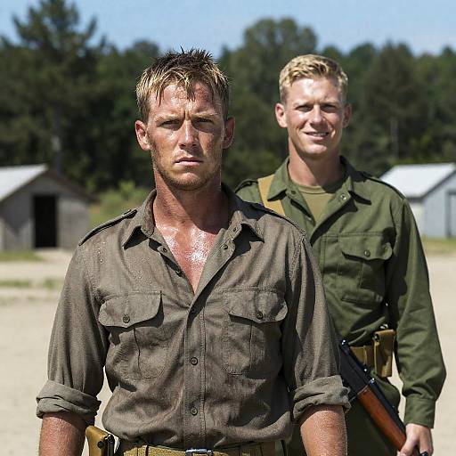 Military Portrait of Two Confident Men