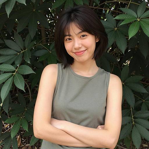 Young Woman Smiling Outdoors