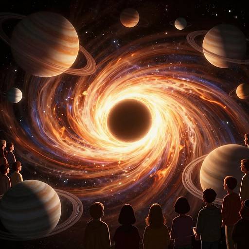 Cosmic Ballet Around Radiant Black Hole