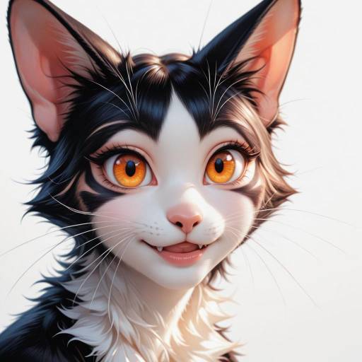 Joyful Cartoon Cat Illustration in Detail