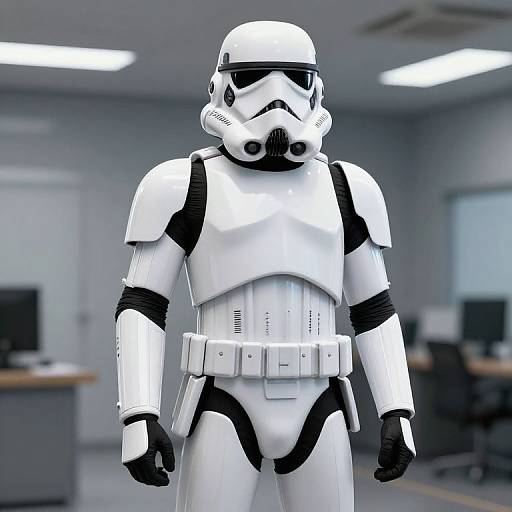Detailed 3D Stormtrooper in Modern Room