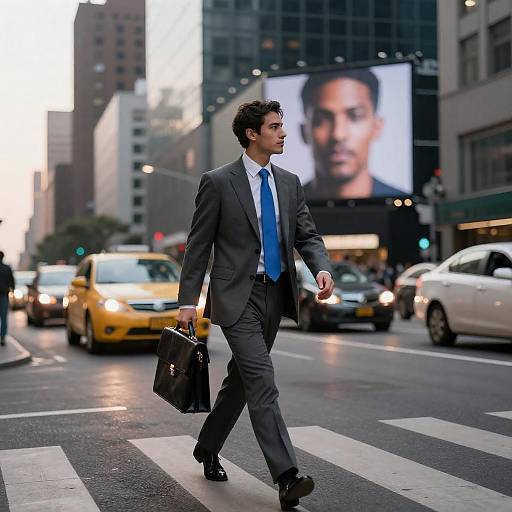 Dynamic Urban Scene with Businessman