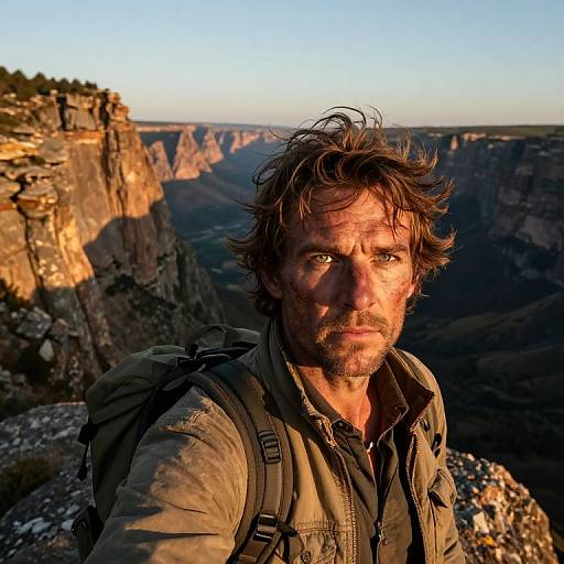 Portrait of a Rugged Modern Explorer