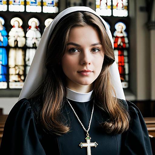 Elegant Female Vicar in Fancy Dress