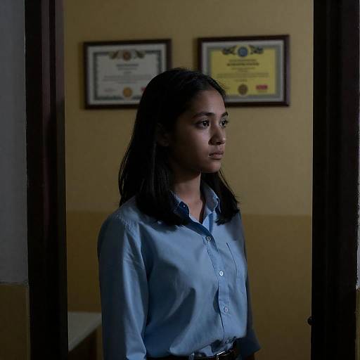 Dim Doorway Portrait with Dramatic Light