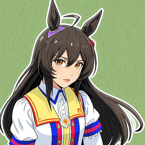 Illustration of Calstone light o (umamusume), umamusume in the style of Geppewi