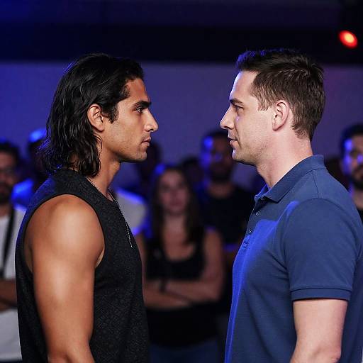 Dramatic Face-Off Between Two Men