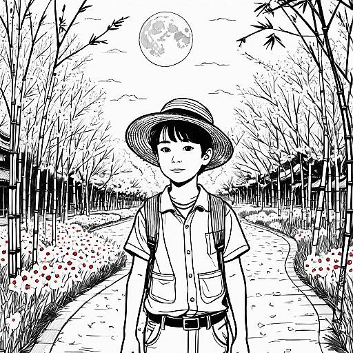 Charming Minimalist Tokyo Cherry Blossom Art