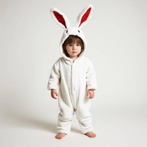 Adorable Boy in Rabbit Kigurumi Costume