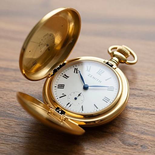 Golden Zenith Pocket Watch Showcase
