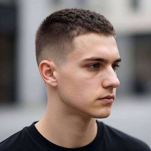 Realistic Short Mullet European Man