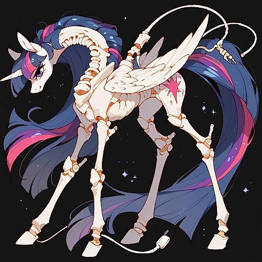 Aggressive Twilight Sparkle Skeleton Design