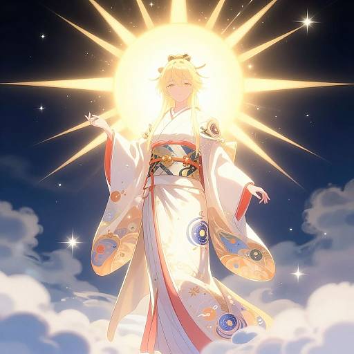 Digital Art of Amaterasu Goddess