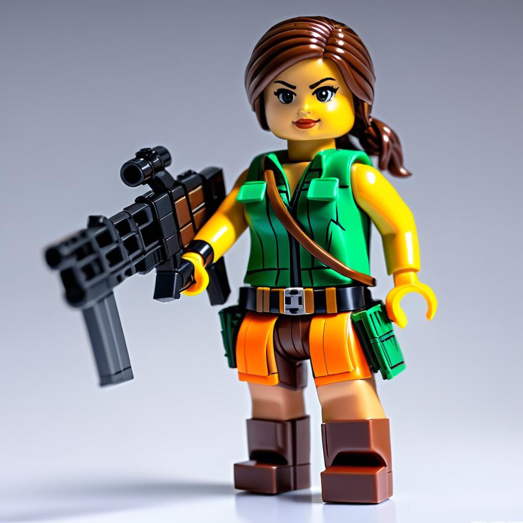 Lara Croft Lego Figurine Design