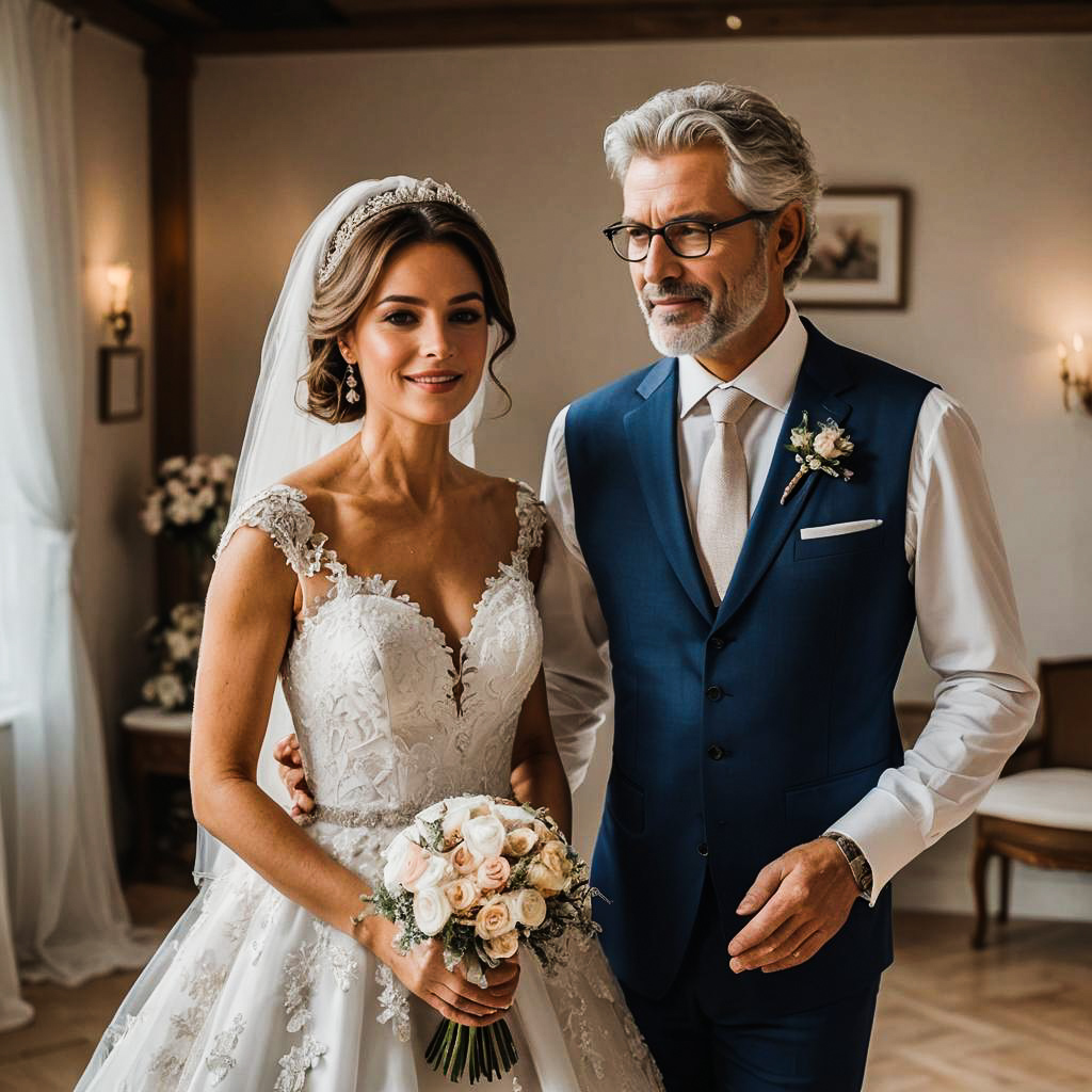 Emotional Father of the Bride Portrait