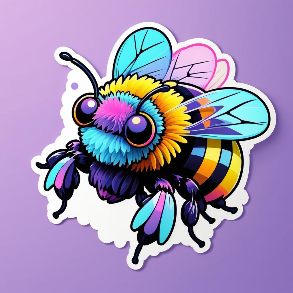 Cute Bumblebee in Retro Pixar Style