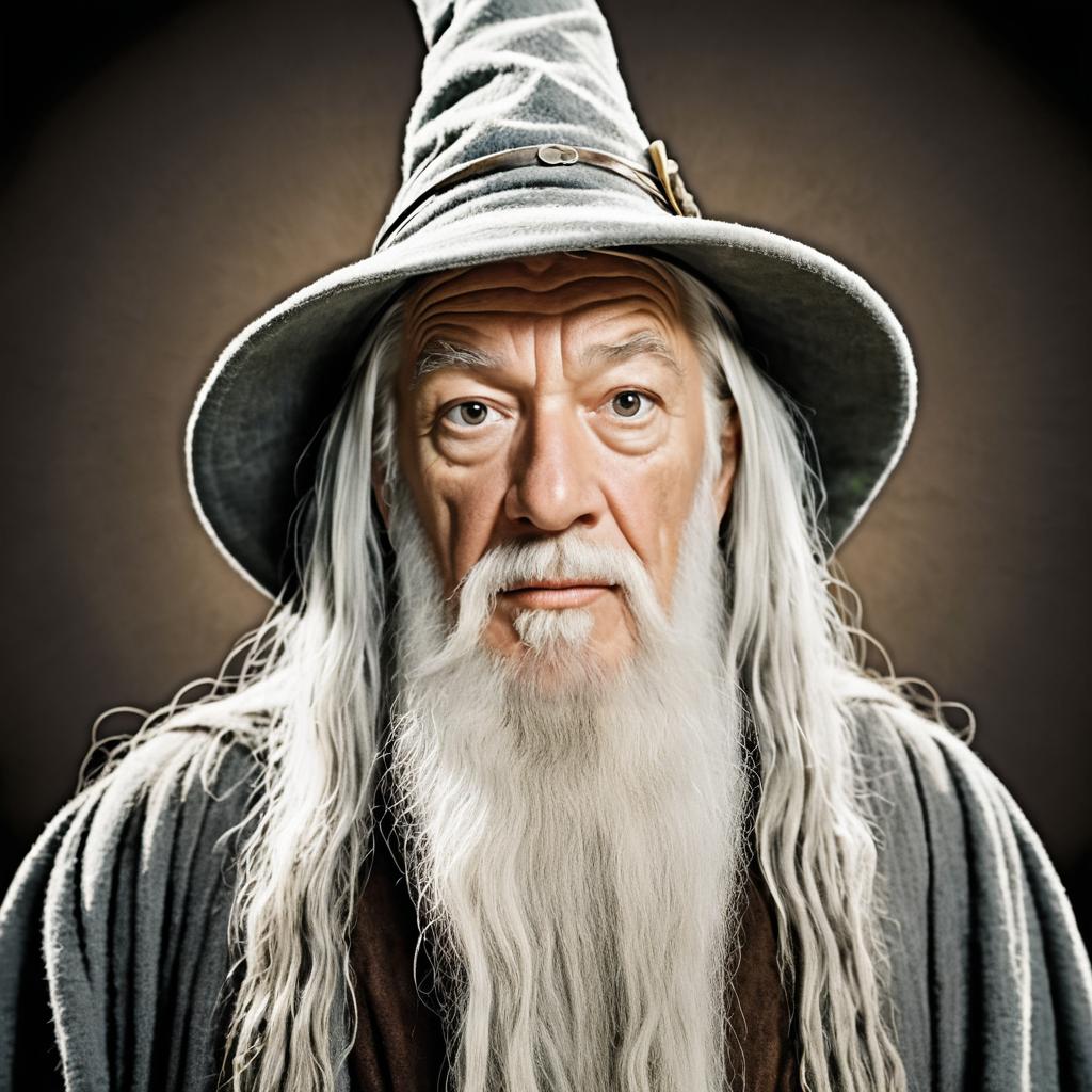 Gandalf's Comical Mugshot Expression