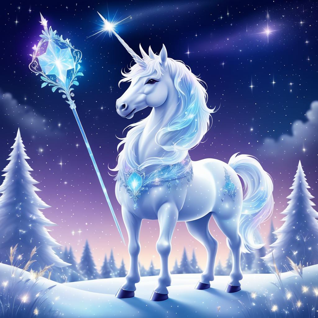 Majestic Unicorn in a Dreamy Glade