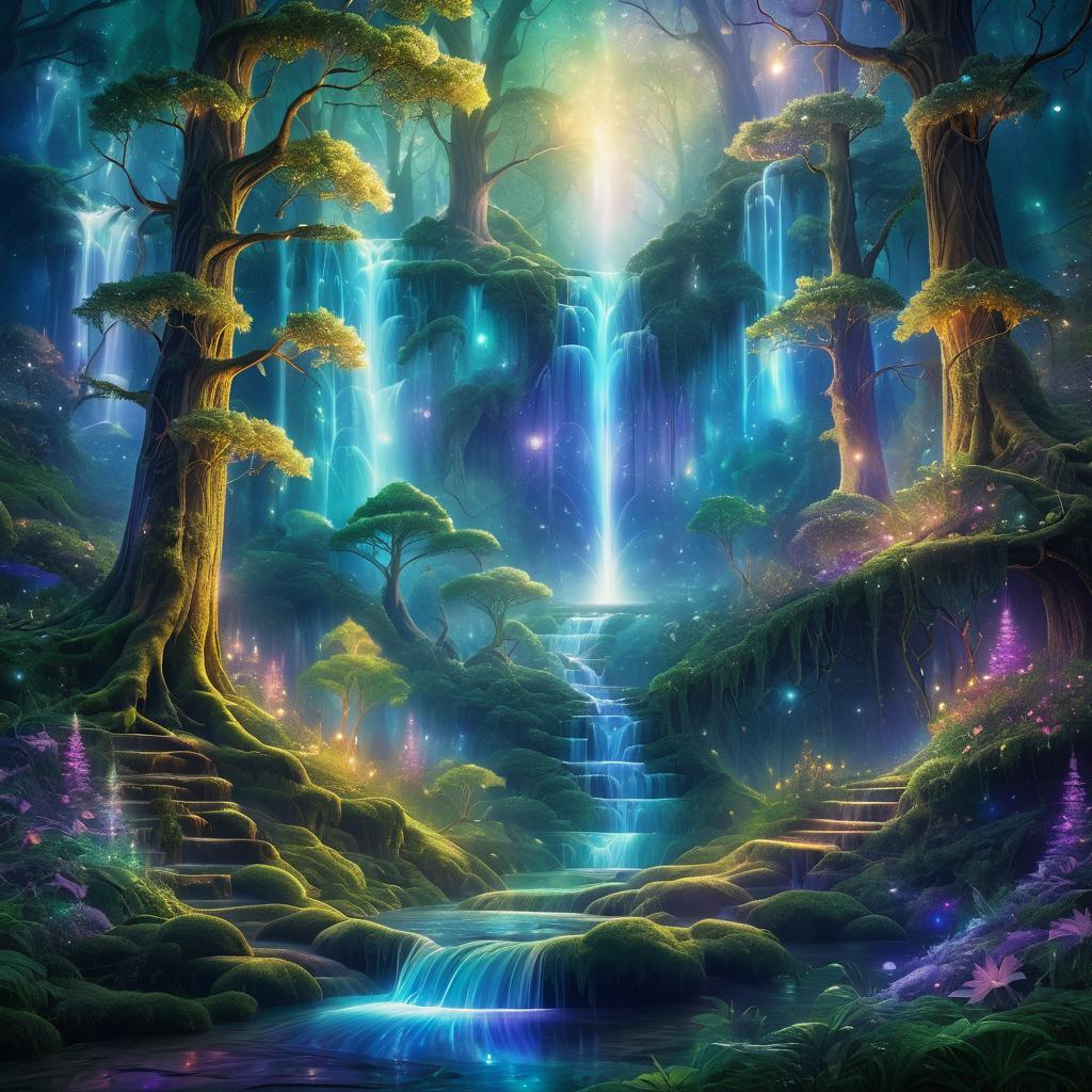 Enchanted Fantasy Forest Illustration