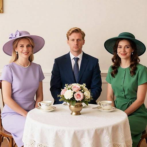 Elegant Tea Gathering at Round Table