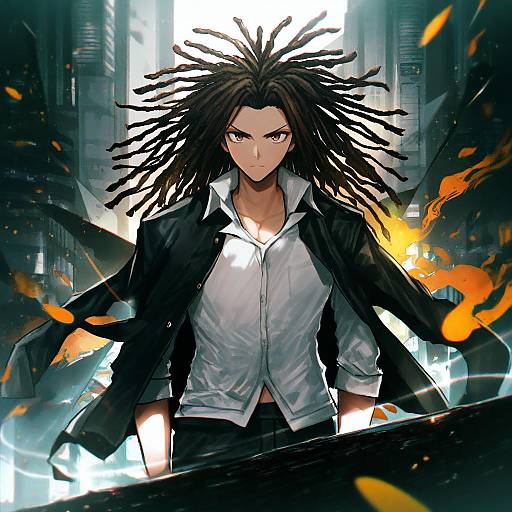 Illustration of Hagakure yasuhiro, danganronpa (series) in the style of Advarcher