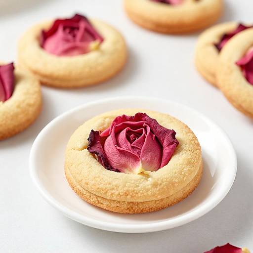 Delicate Rose Petal Biscuits