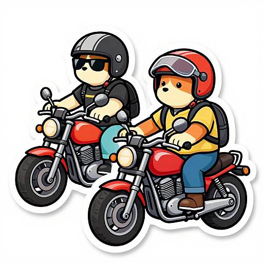 Humorous Animal Biker Stickers