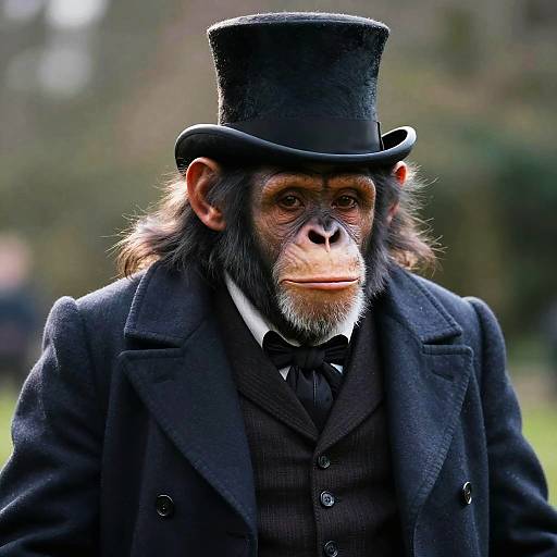 Victorian Chimp in Tailored Coat