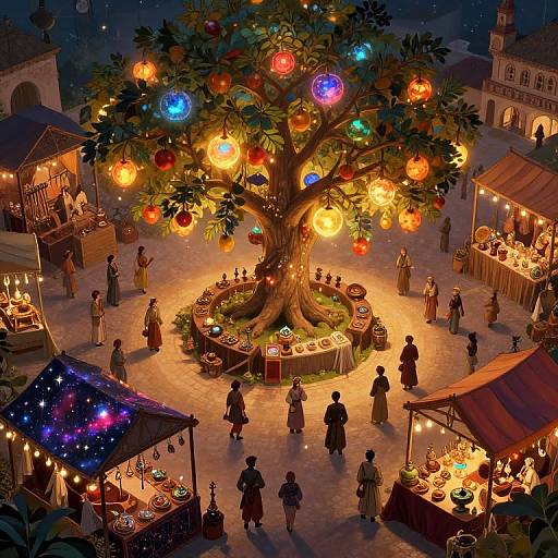 Enchanting Medieval Bazaar in Art Nouveau