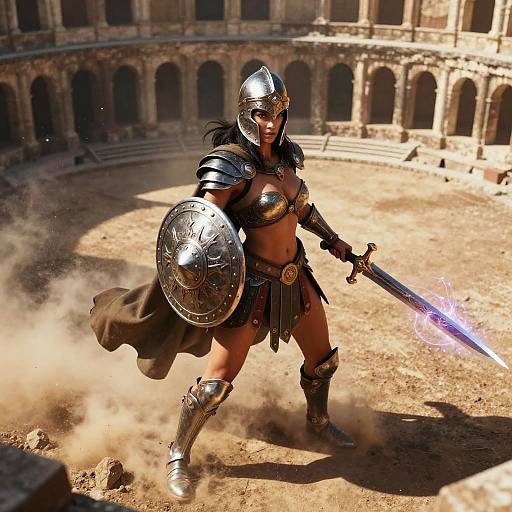 Petite Valkyrie Gladiator in Colosseum