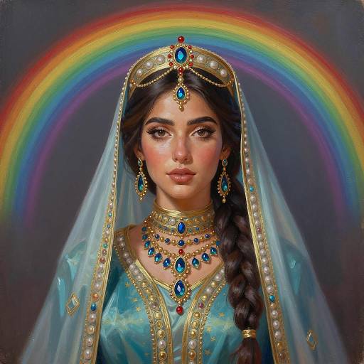 Fantasy Portrait of Princess with Rainbow