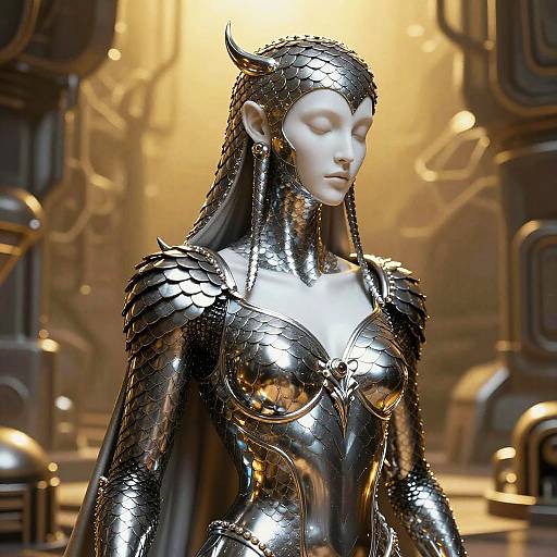 Matte Chrome Tech Mystic Portrait